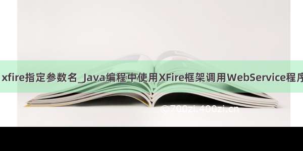 java xfire指定参数名_Java编程中使用XFire框架调用WebService程序接口