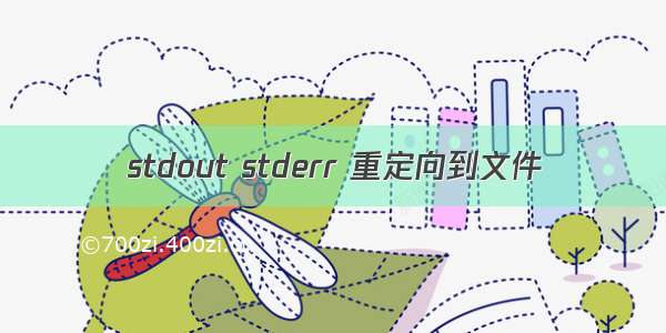 stdout stderr 重定向到文件