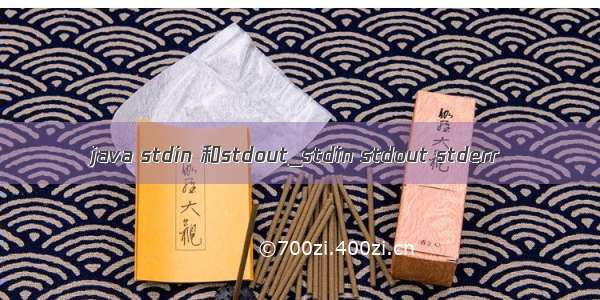 java stdin 和stdout_stdin stdout stderr