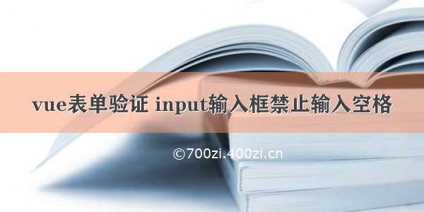 vue表单验证 input输入框禁止输入空格