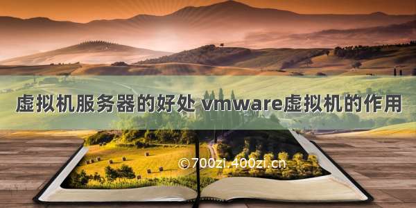 虚拟机服务器的好处 vmware虚拟机的作用