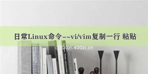 日常Linux命令--vi/vim复制一行 粘贴