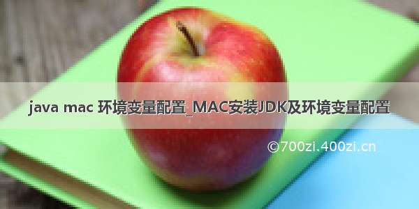 java mac 环境变量配置_MAC安装JDK及环境变量配置