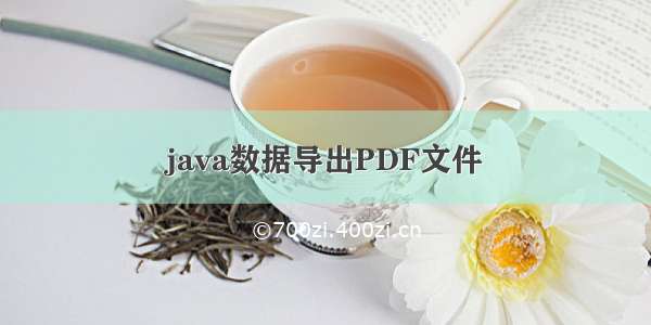 java数据导出PDF文件