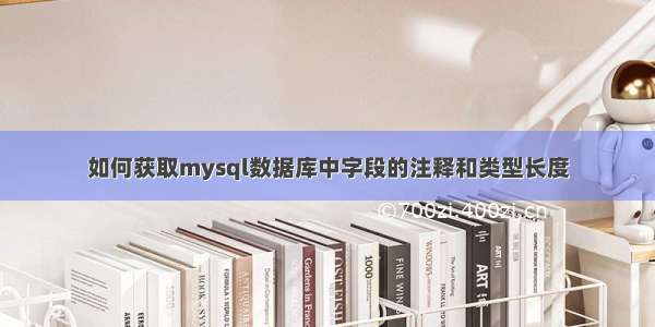 如何获取mysql数据库中字段的注释和类型长度