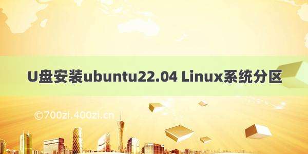 U盘安装ubuntu22.04 Linux系统分区