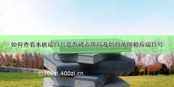 如何查看本机端口号是否被占用以及如何关闭相应端口号