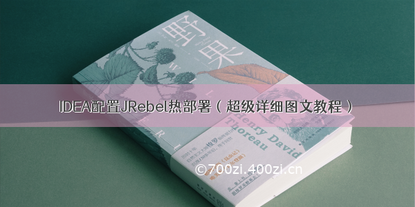 IDEA配置JRebel热部署（超级详细图文教程）