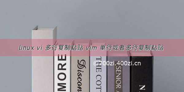 linux vi 多行复制粘贴 vim 单行或者多行复制粘贴