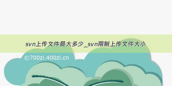 svn上传文件最大多少_svn限制上传文件大小