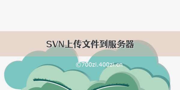 SVN上传文件到服务器