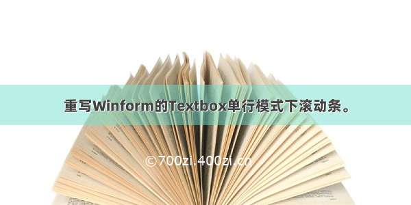 重写Winform的Textbox单行模式下滚动条。