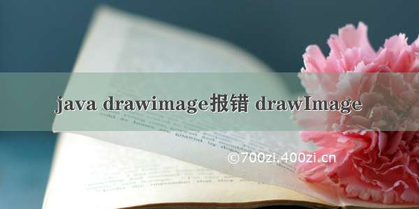 java drawimage报错 drawImage