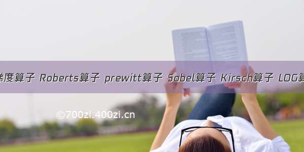 图像边缘提取——梯度算子 Roberts算子 prewitt算子 Sobel算子 Kirsch算子 LOG算子的matlab实现