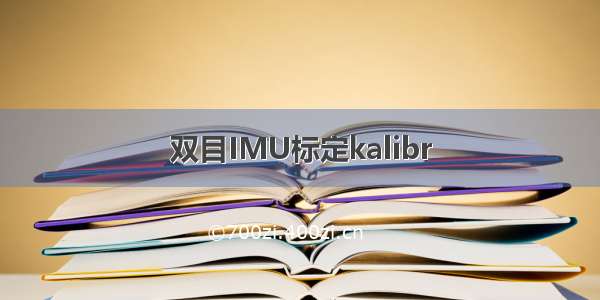 双目IMU标定kalibr