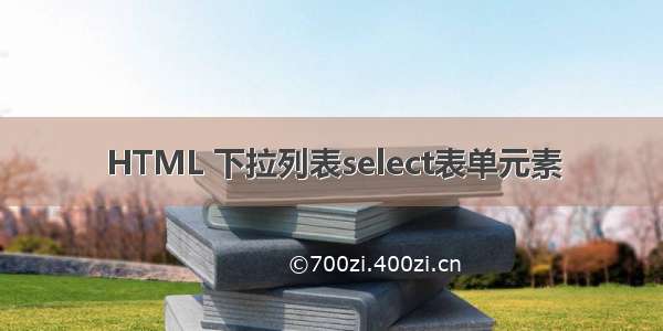 HTML 下拉列表select表单元素