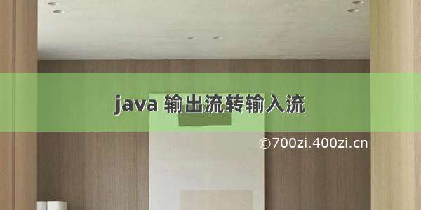 java 输出流转输入流