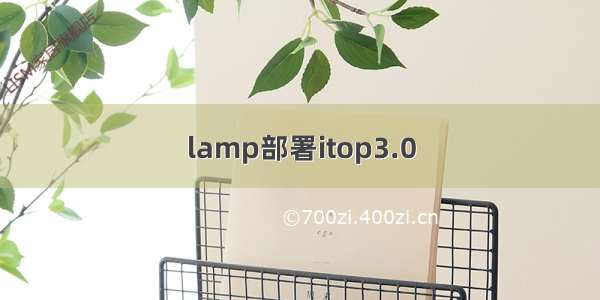 lamp部署itop3.0