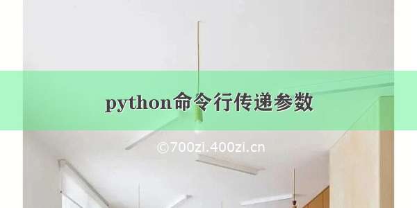 python命令行传递参数