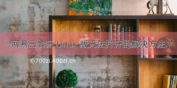 网易云音乐 Linux 版无法打开的解决方法.