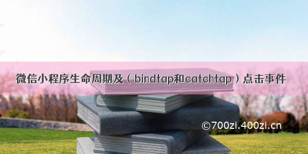 微信小程序生命周期及（bindtap和catchtap）点击事件