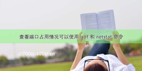 查看端口占用情况可以使用 lsof 和 netstat 命令