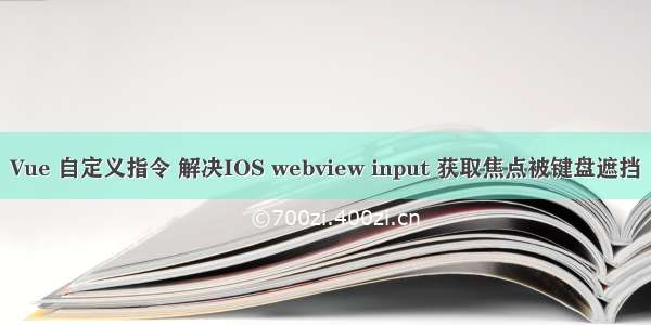 Vue 自定义指令 解决IOS webview input 获取焦点被键盘遮挡