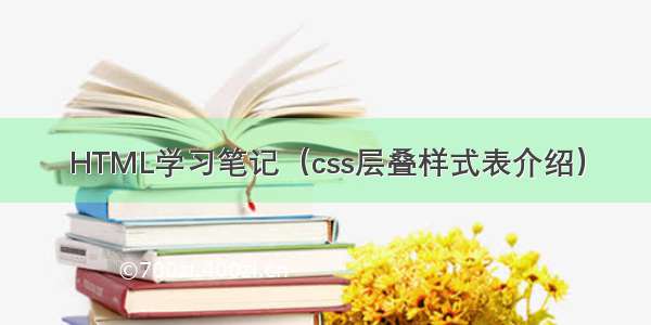 HTML学习笔记（css层叠样式表介绍）