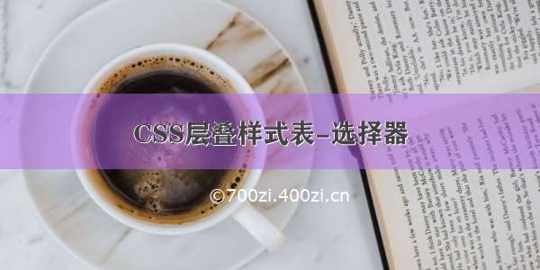 CSS层叠样式表-选择器