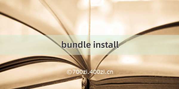 bundle install