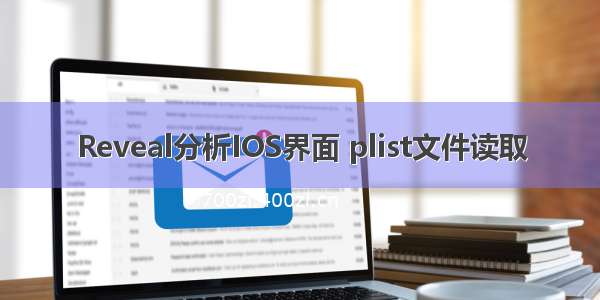 Reveal分析IOS界面 plist文件读取