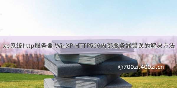 xp系统http服务器 WinXP HTTP500内部服务器错误的解决方法