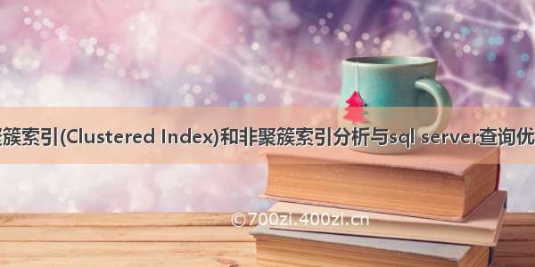 聚簇索引(Clustered Index)和非聚簇索引分析与sql server查询优化