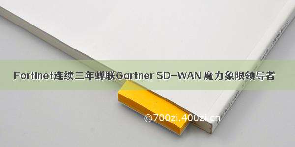 Fortinet连续三年蝉联Gartner SD-WAN 魔力象限领导者