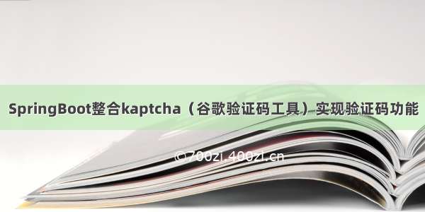 SpringBoot整合kaptcha（谷歌验证码工具）实现验证码功能