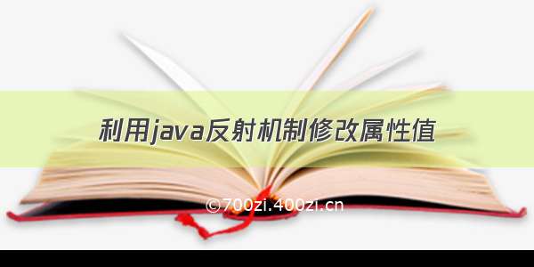 利用java反射机制修改属性值