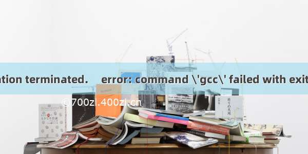 compilation terminated.     error: command \'gcc\' failed with exit status 1