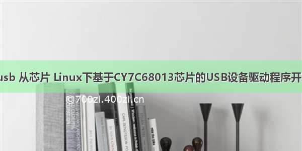 linux usb 从芯片 Linux下基于CY7C68013芯片的USB设备驱动程序开发.PDF