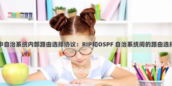 因特网中自治系统内部路由选择协议：RIP和OSPF 自治系统间的路由选择：BGP