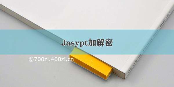 Jasypt加解密