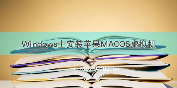 Windows上安装苹果MACOS虚拟机