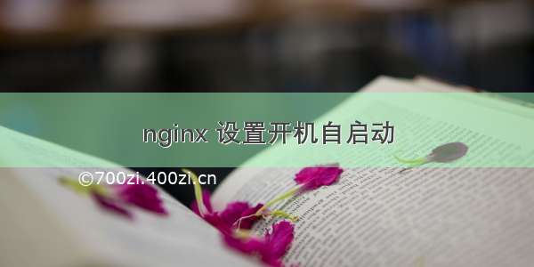 nginx 设置开机自启动