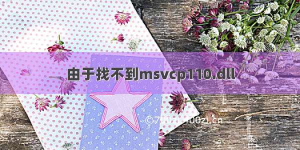 由于找不到msvcp110.dll