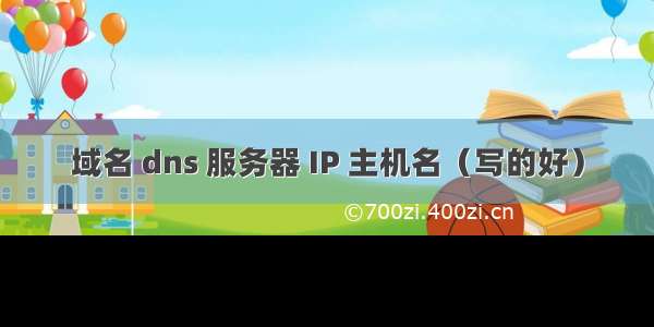 域名 dns 服务器 IP 主机名（写的好）