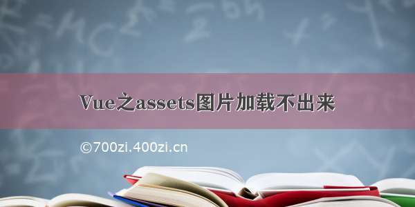 Vue之assets图片加载不出来