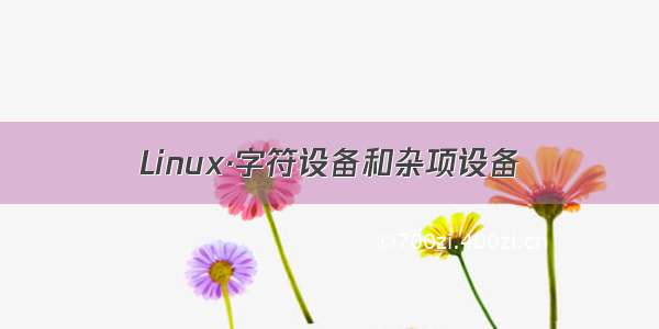 Linux·字符设备和杂项设备