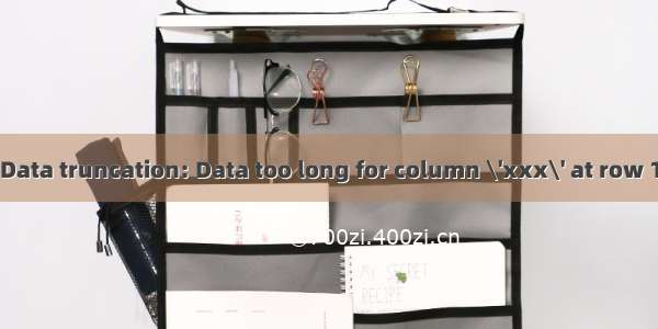 Data truncation: Data too long for column \'xxx\' at row 1