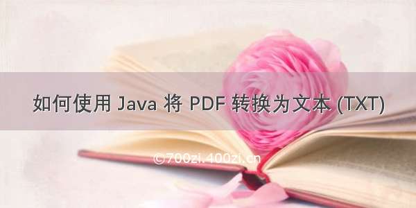 如何使用 Java 将 PDF 转换为文本 (TXT)