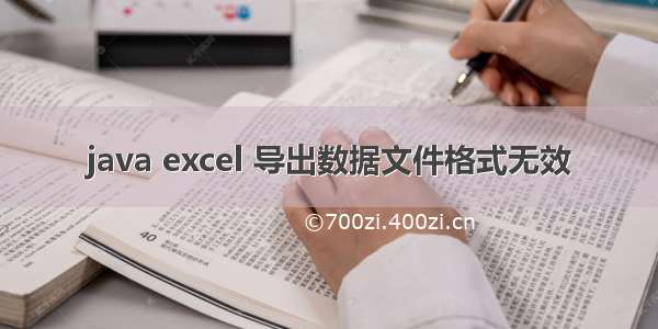 java excel 导出数据文件格式无效