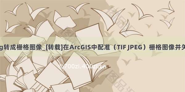 arcgis把jpg转成栅格图像_[转载]在ArcGIS中配准（TIF JPEG）栅格图像并矢量化(转)...